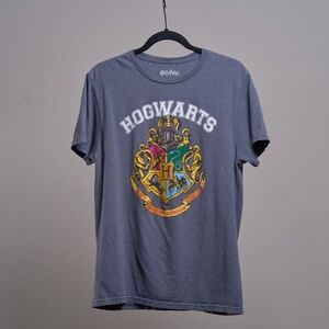 Wizarding World Kid's Lg Hogwarts School Logo T-Shirt Unisex Tee Crest Graphic